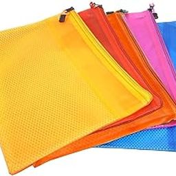 RangTeq Document Zip Bag Pouch A3 Large Size for Cell Phones/Money/Coins/Receipt/Books/Paints/Cosmetics/Tools(Pack of 5) (Multicolor)-image-14
