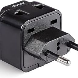 Orei India to Europe Adapter, Russia, Turkey & More - Type C - 2 in 1 - Perfect for Laptop, Camera Charger and More- CE, RoHS - Black - 5 Years Warranty-26