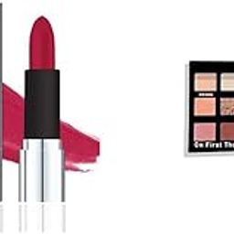 FLiCKA Tomato Bullet Matte Lipstick| Nontransfer Lipstick, Waterproof, Hydrating, Moisturizing, Upto 6Hrs, Shade 15, 4g COSMETICS GAME OF COLORS EYESHADOW PALETTE ON FIRST THOUGHT-image-67