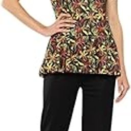 Aarika Womens Sports Wear Yellow-Black Colour Floral Print Nylon Swim Suit-image-20