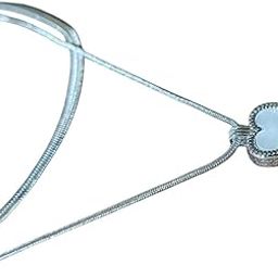 Silver Stainless Steel Two Layer Heart Pendant-image-17