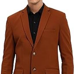 Men's Single Breasted Blazer, Regular Fit, Cotton Blend with 100% Cotton Fabric, Lapel Collar, Double Button Fastening & Double Rear Hem Opening-image-96