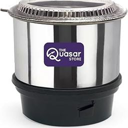 THE Quasar STORE® Mixer Grinder Chutney Jar (250 ml) Suitable for all Local & Branded Mixer which comes with 2 Lock & 4 Teeth Coupler Stainless Steel-25