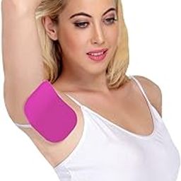 RINKOO Set of 4 Pairs Black 7 Times Reusable Stay Confident Longer Soft Underarm Sweat Pads for Women and Girls (Free Size)-8