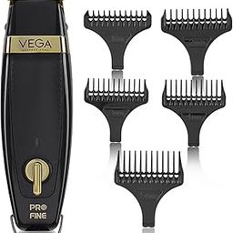 VEGA PROFESSIONAL Men Pro Fine Hair Trimmer For Salon And Home Use With Stainless Steel Blades, 300 Mins Runtime, 6800 Rpm And Cord/Cordless Power, Black (Vpmht-05)-7