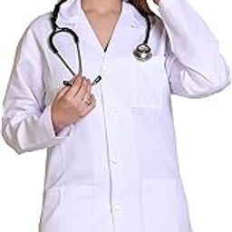 Lab Coat with 3 Pockets - Ideal for Medical and Scientific Professionals Lightweight and Breathable Full Sleeve Lab Coat - Day Comfort-34