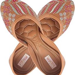 Handcrafted Ethnic Punjabi Jutties with Intricate Bead & Sequin Embellishments | Comfortable & Stylish Footwear for Girls & Women-image-86