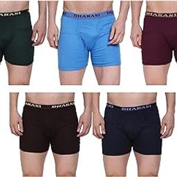 Dharani Mens Rib Pocket Trunks Cotton Underwear (Pack of 05) (Colours May Vary)-picture-20