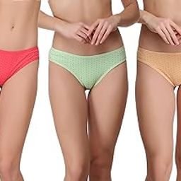 Women's Bikini Cotton Panties - Pack of 3-image-66