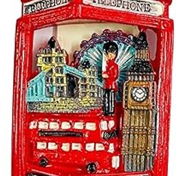 KRIWIN Travel Theme Fridge Magnet, London Design, Resin, Multi Color, Small Size-image-8