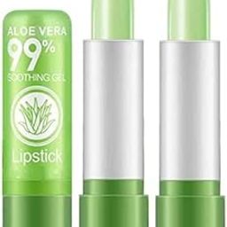 Aasakt Aloe Vera Color Changing Lipstick Lip Blam, Long Lasting Aloe Vera Lip Gloss Set Aloe Vera Lipstick, Matte Finish - (Pack of 2)-21