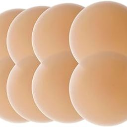 Nipple Cover Silicone Pasties | Reusable No Show Bra | Skin Friendly self Adhesive | Washable Breast Petals pad | Shoulder Backless - Thin Nude (Std Pack of 4)-image-84