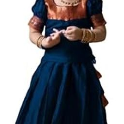 JH JAHEE New Traditional Ethnic Silk Anarkali Frock Gown for Girls | Flared Indian Dress Long Gown | Kids Ethnic Wear Outfit-image-16