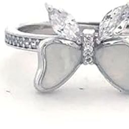 MELANO Pure 925 Sterling Silver Butterfly Shaped Ring With Adjustable Band & 925 Hallmark | Gift for Women Wife Girls | Multiple Design Options(Silver)-image-46