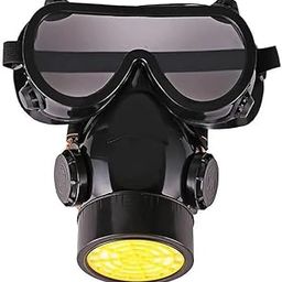 Professional Breathing Protection Against Dust Chemicals Pesticide Organic Vapours, Reusable Respirator with Goggles Activated Carbon Silicone Antivirus with Filter Half Mask, (Pack Of 1)-image-10