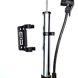 Tusig Bicycle Floor Pump, Cycle Mini Air Pump, Plastic, Multi-Colour (Horizontal Pump)-image-0
