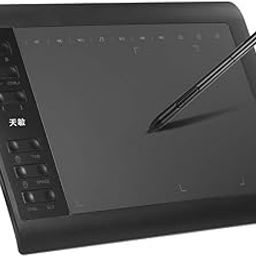 1060 Plus Graphic Tablet 10 * 6-inch Large d Exclusive Phone Painting Area with 8192 Levels Pressure Passive Pen 5080 LPI-16