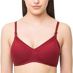 Women's Polycotton Feeding Bra | Non-Padded Wire-Free Maternity Bra with Front Open Flap | Adjustable Straps | Daily Use Breastfeeding Bra for New Moms-Multi Color-VR-405-image-76