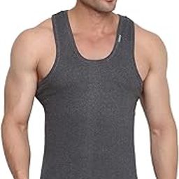 Frontline Colors Men's Round Neck Derby Regular Fit Vest 204 | Pure Cotton with Super Stretchable Finish | Comfort Fit | Pack of 1, Grey 2XL-picture-50