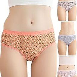 for her Outer Elastic Hipster 100% Cotton Panty Set for Women | Cotton Panty for Women | Underwear for Women |Hipster Panties for Women | Colors & Prints May Vary | Pack of 4-picture-41
