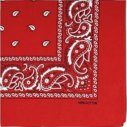 Novelty Bandanas Paisley Cotton Bandanas-Red-image-33