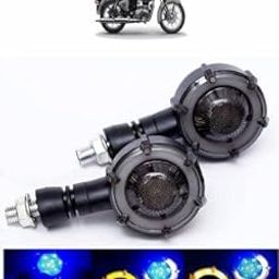 Vagary Front, Rear LED Indicator Light for Royal Enfield Universal For Bike (Yellow, Blue)-1