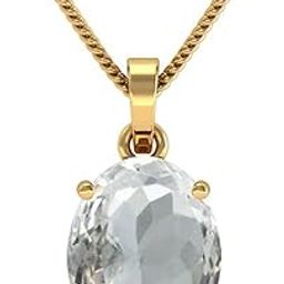 Certified White Sapphire(Pukhraj) 5.60CTS OR 6.25 RATTI PANCHDHATU Pendant-image-86