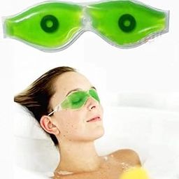 RONFILD Aloe Vera Ice Cool Gel Eye Mask with Strap-on Premium Cooling Relaxation Sleeping Mask for Tired Eyes Gel Eye Mask Eye Patches Remove Dark Circles Fatigue Cool Eyes Pads Eye Care (pack of 1)-image-20