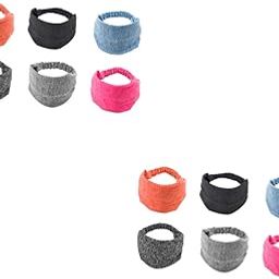 12 Pcs Yoga Workout Headbands Wide Headbands Scrunchies for Women Turban Headband Womens Headband Fitness Headbands Womens Head Bands Headband for Sports Sweatband Fashion Women's-image-82
