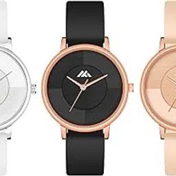 shocknshop Analog Multi Colored Dial Fashion Combo Silicone Band Watch For Women And Girls -Pack Of 3 -Mt5333637-picture-1