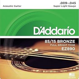 DAddario EZ890 Bronze Superlight Acoustic Guitar Strings-18