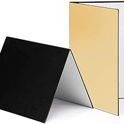Store2508 3 in 1 Photography Reflector Background Cardboard, 17 x 12 inch Folding Light Diffuser Board for Still Life, Product and Food Photo Shooting (Gold)-picture-15