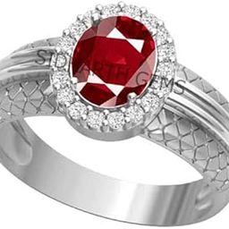 Burma Ruby Stone 7.00 Ratti with Lab Tested Certified untreated Unheated Natural Manik Gemstone manikya Silver Plated Adjustable Ring for Women and Men-image-48