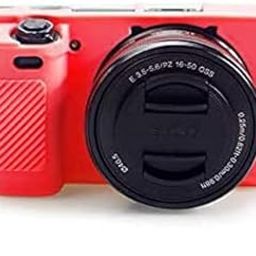 IJJA A6300/A6400 Silicone Protective Rubber Body Case Cover Compatible with Sony A6300/A6400 (Red)-27