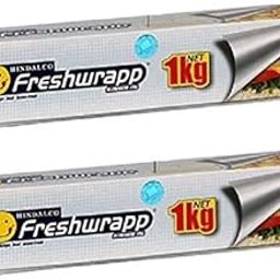 Hindalco Freshwrapp International Aluminium Foil 1 Kilo Gram Net, 18 microns |Food Packing, Wrapping , Storing , Serving and Cooking (Baking , Grilling , Roasting, Freezing)-14