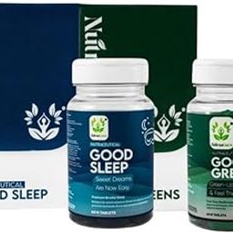 NutraaGuru Combo Good Greens & Good Sleep Supplements - Spirulina, Moringa, Chlorella, Melatonin, Tagara, Ashwagandha - 120 N Tablets for Immune Support, Energy, Detox, Anti-Aging, and Restful Sleep (Pack of 2)-7