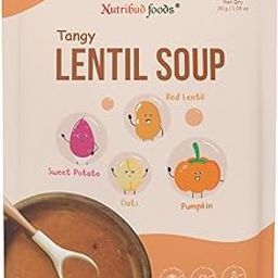 Nutribud Foods Tangy Lentil Soup -- Goodness of Lentil, Oats, Pumpkin, Sweet Potato, Tomato || Suitable For Kids & Adults || Easy To Carry 30g Serving Sachets || No Refined Sugar or Sweeteners (Pack Of 3, 3*30g Sachets)-image-8
