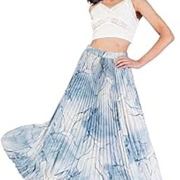 | Exquisite Marble Elegance A-Line Long Printed Skirt for Women-image-6