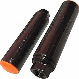 ONBICLE Cycle Foot Rest Black Aluminum Alloy Anti-Skid Bicycle Silver Leg Pegs Foot Rest Stunt Axle 1 Pair (Black)-23