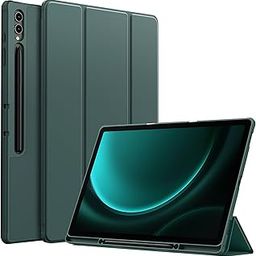 ProElite Cover for Galaxy Tab S9 FE Plus/S9 Plus/S10+ 12.4" Cover, Soft Flexible Flip Case Cover with S Pen Holder for Samsung Galaxy Tab S9 FE+/S9 Plus/S10+ 12.4 inch, [Recoil Series]- Dark Green-image-65