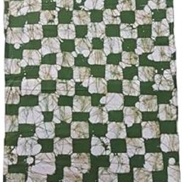 Cotton Printed Men & Women Unstitched Dress Material,Multipurpose Running Fabric,Block Batik Print, Pure Cotton, Multi-Color,by Meter. (Green) (2 Meter)-image-23