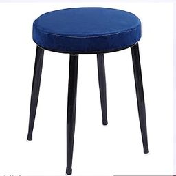 Nucast Decor® Velvet Bar Stool – Multipurpose Upholstered Chair for Coffee Shop, Bedroom, Vanity, Piano, Makeup, Living Room – Stylish Accent Seating, Easy Assembly (Blue)-image-76