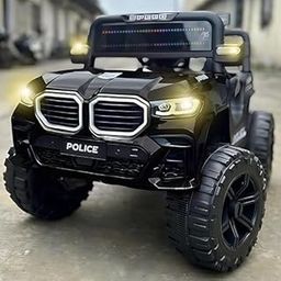 Kawaii Kids Battery Operated Electric Car for Kids Rideon Jeep with Remote Control, USB, Bluetooth and Windshield Lighting, for Kids 1 to 5 Years (Jeep, Night Black)-image-37