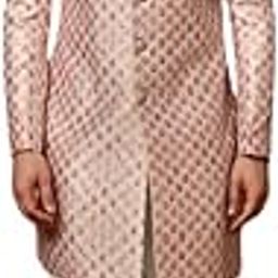 Men's Indo-Western Sherwani Churidar Set, Multi Cotton, Printed Regular Fit Mandarin Collar Long Sleeves-image-96