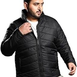 Plus Men's Jacket For Casual Wear | Hooded Neck | Long Cuffed Sleeves | Zipper Closure | Plus Size Jacket Crafted With Comfort Fit For Everyday Wear-image-30
