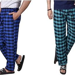 Comfortable and Stylish Cotton Check Pyjama for Men - Stay Cozy All Day Night! Pack of 2, (Free Size, Multicolor LDS11465)-image-92