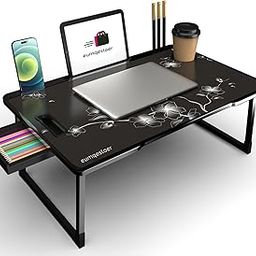 SUPER GOLDEN Office Table for Home/Writing Desk for Office/Folding Table for School/Folding Study Table/Work from Home Multipurpose Table (Black Flower COTTED)-picture-16