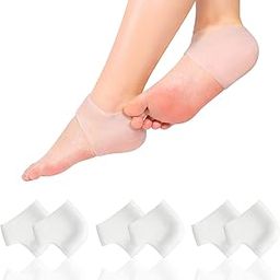 Dr.Pedi Heel Cups Silicone Gel Heel Protectors for Women and Men Heel Pads Cushion 3 Pairs Moisturizing for Blister, Cracked Foot-image-51