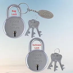 Foora Luggage Lock with 3 Keys - Small Travel Lock for Bags, Boxes, Money Bank - Secure Lock and Key for Trolley Bags, Suitcases Pack of 2-picture-15