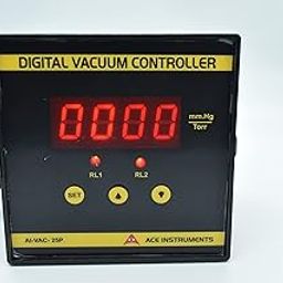 Panel Mounting Digital Vacuum Indicator Controller (Range:760 to 0 Torr) for High Vacuum Distillation Columns, Vacuum Vessels, Reactors, Vacuum Pumps Alongwith Factory Calibration Certificate Model: AI-VAC-ABS1-19